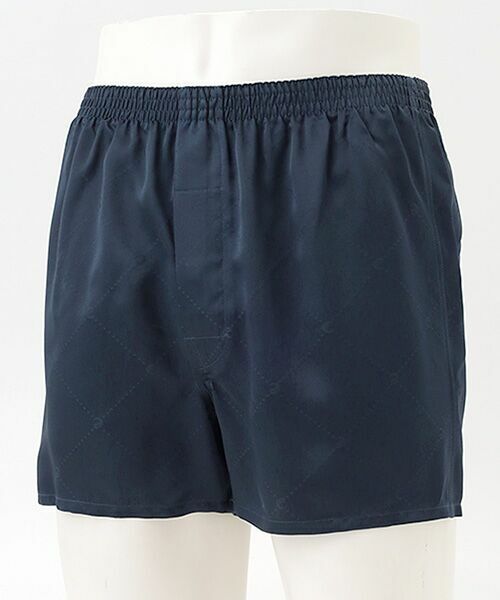 EPOCA UOMO（underwear ＆ loungewear） / エポカ　ウォモ（アンダーウェア＆ラウンジウェア） トランクス | 前開きシルクトランクス（ネイビー）