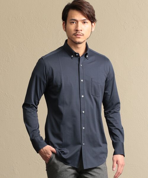 セール ストライプジャージー ボタンダウンシャツ シャツ ブラウス Epoca Uomo エポカ ウォモ ファッション通販 タカシマヤファッションスクエア