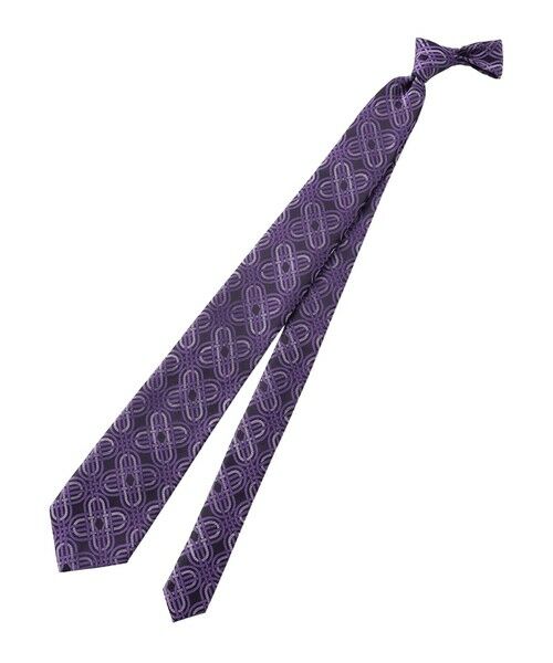EPOCA UOMO / エポカ　ウォモ その他小物 | ジオメトリックシルクネクタイ（パープル4）