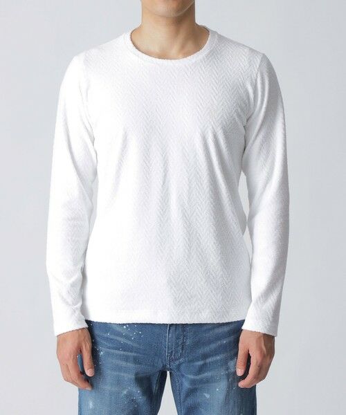 EPOCA UOMO / エポカ　ウォモ その他トップス | パイルヘリンボーンクルーネックカットソー | 詳細4