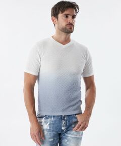 EPOCA UOMO / エポカ　ウォモ その他トップス | 【PRIMA COLLECTION】Vネックショートスリーブグラデーションニット
