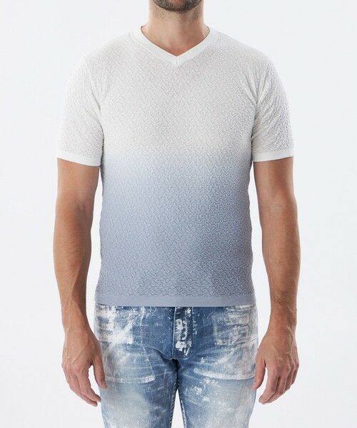 EPOCA UOMO / エポカ ウォモ その他トップス | 【PRIMA COLLECTION】Vネックショートスリーブグラデーションニット | 詳細3