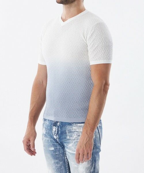 EPOCA UOMO / エポカ ウォモ その他トップス | 【PRIMA COLLECTION】Vネックショートスリーブグラデーションニット | 詳細4