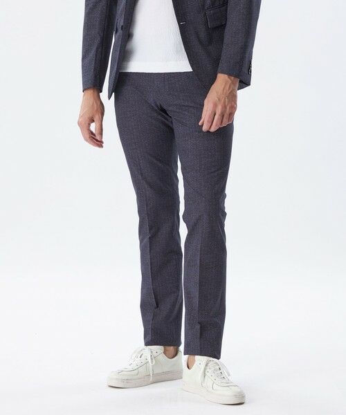 EPOCA UOMO/エポカ ウォモ 【セットアップ対応】クールドッツヘリンボーンパンツ ダークネイビー 48 EPOCA UOMO/エポカ ウォモ 【セットアップ対応】クールドッツヘリンボーンパンツ ダークネイビー 48