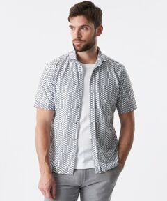 EPOCA UOMO / エポカ　ウォモ シャツ・ブラウス | ジオメトリックプリントメッシュシャツ