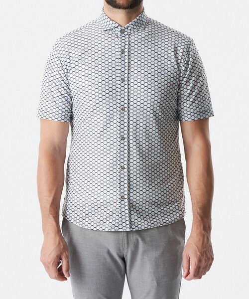 EPOCA UOMO / エポカ　ウォモ シャツ・ブラウス | ジオメトリックプリントメッシュシャツ | 詳細3