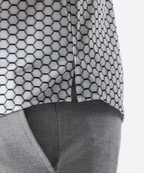 EPOCA UOMO / エポカ　ウォモ シャツ・ブラウス | ジオメトリックプリントメッシュシャツ | 詳細7