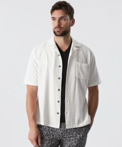 EPOCA UOMO / エポカ　ウォモ シャツ・ブラウス | ミニパイルオープンカラーシャツ