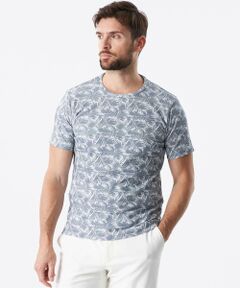 EPOCA UOMO / エポカ　ウォモ その他トップス | ボーダージャカードリーフプリントカットソー