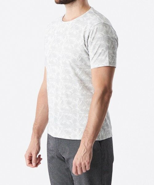 EPOCA UOMO / エポカ　ウォモ その他トップス | ボーダージャカードリーフプリントカットソー | 詳細4