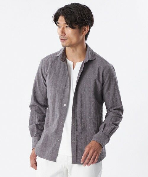 EPOCA UOMO/エポカ ウォモ アラベスクシャツ パープル6 52 EPOCA UOMO/エポカ ウォモ アラベスクシャツ パープル6 52