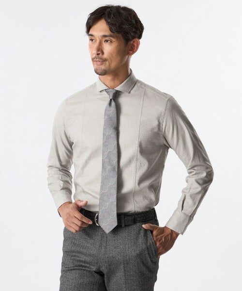 EPOCA UOMO/エポカ ウォモ ドビーストレッチシャツ ライトグレー 48 EPOCA UOMO/エポカ ウォモ ドビーストレッチシャツ ライトグレー 48