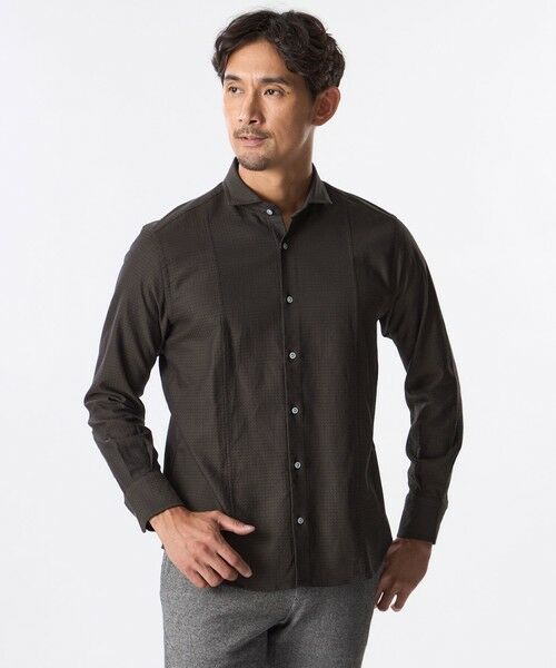 EPOCA UOMO/エポカ ウォモ ドビーストレッチシャツ チャコールグレー 50 EPOCA UOMO/エポカ ウォモ ドビーストレッチシャツ チャコールグレー 50