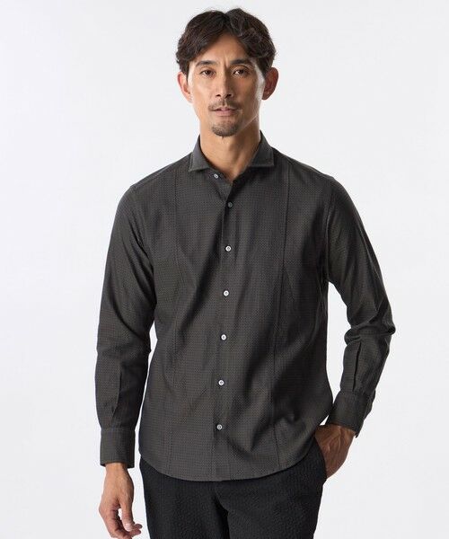 EPOCA UOMO/エポカ ウォモ ドビーストレッチシャツ ダークネイビー 52 EPOCA UOMO/エポカ ウォモ ドビーストレッチシャツ ダークネイビー 52