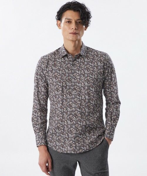 EPOCA UOMO/エポカ ウォモ 【PRIMA COLLECTION】インポートシャツ チャコールグレー 50 EPOCA UOMO/エポカ ウォモ 【PRIMA COLLECTION】インポートシャツ チャコールグレー 50