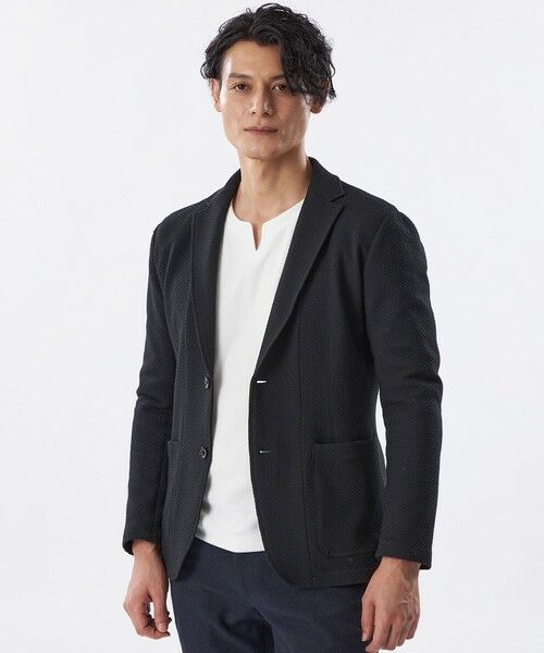 EPOCA UOMO/エポカ ウォモ 【Safari Lounge別注】ポリエステルライトニットジャケット チャコールグレー 46 EPOCA UOMO/エポカ ウォモ 【Safari Lounge別注】ポリエステルライトニットジャケット チャコールグレー 46