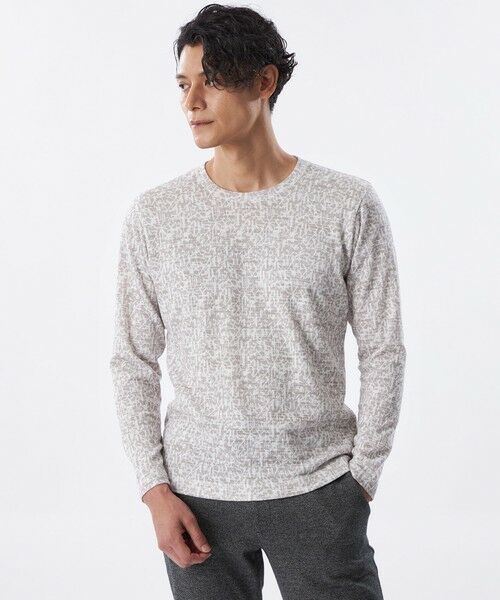 EPOCA UOMO / エポカ ウォモ その他トップス | *Safari11月号掲載*クラックプリントジャージーカットソー(ホワイト系その他)