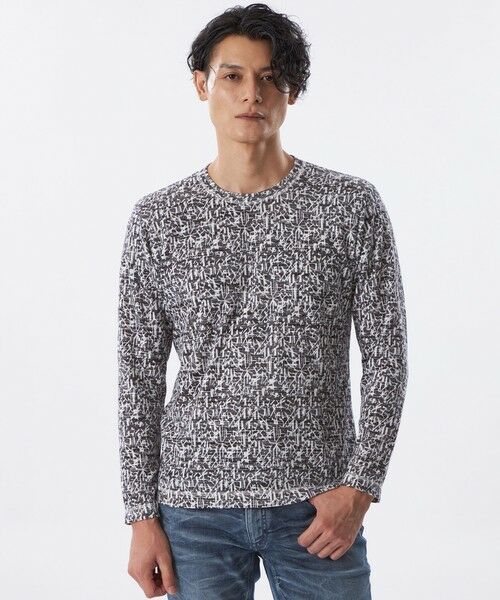 EPOCA UOMO / エポカ ウォモ その他トップス | *Safari11月号掲載*クラックプリントジャージーカットソー(グレー系2)