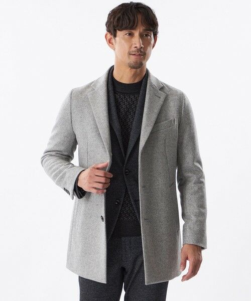 EPOCA UOMO/エポカ ウォモ ミドルウールチェスターコート ライトグレー 44 EPOCA UOMO/エポカ ウォモ ミドルウールチェスターコート ライトグレー 44