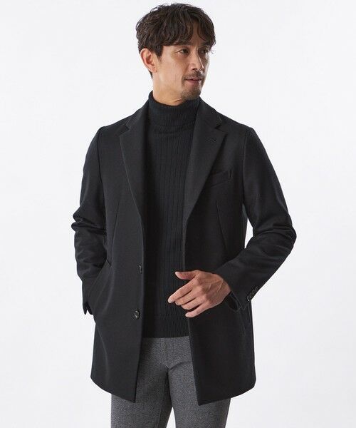 EPOCA UOMO/エポカ ウォモ ミドルウールチェスターコート ブラック 46 EPOCA UOMO/エポカ ウォモ ミドルウールチェスターコート ブラック 46