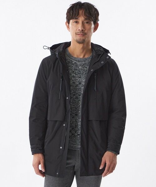 EPOCA UOMO/エポカ ウォモ ポリエステルツイルミドルブルゾン ブラック 50 EPOCA UOMO/エポカ ウォモ ポリエステルツイルミドルブルゾン ブラック 50