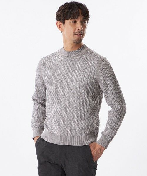 EPOCA UOMO / エポカ ウォモ その他トップス | ミックスモックネックニット(グレー)