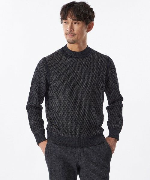 EPOCA UOMO / エポカ ウォモ その他トップス | ミックスモックネックニット(ブラック)