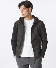 EPOCA UOMO / エポカ　ウォモ その他トップス | ツイードプリントポリエステルスエードパーカ