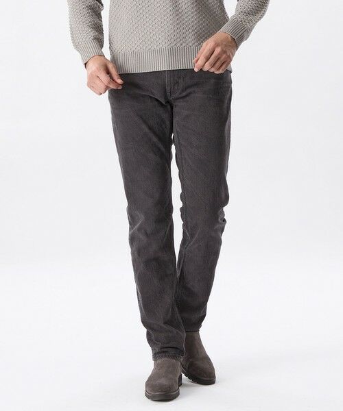 EPOCA UOMO/エポカ ウォモ カモフラ裏起毛デニムパンツ チャコールグレー 46