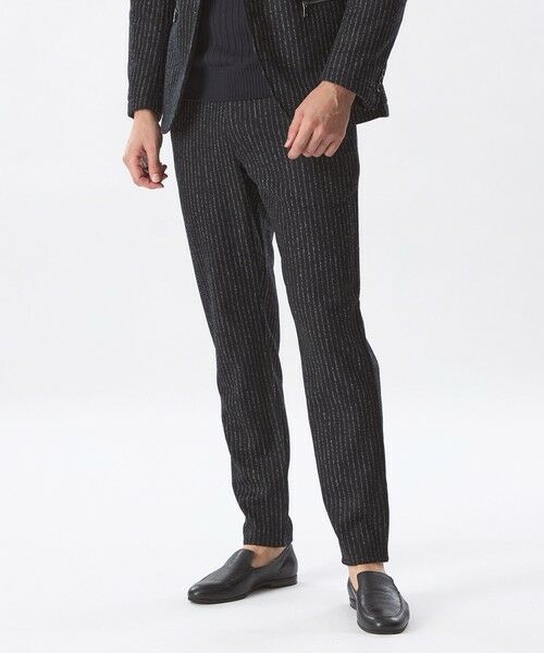 EPOCA UOMO / エポカ ウォモ その他パンツ | 【セットアップ対応】ストライプウールパンツ(ブラック)