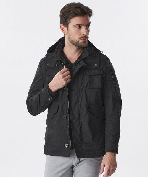 EPOCA UOMO / エポカ　ウォモ ブルゾン | 高密度ポリエステルツイルブルゾン（ブラック）