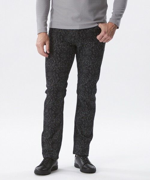 EPOCA UOMO / エポカ　ウォモ その他パンツ | パイソンジャカードデニムパンツ（チャコールグレー）