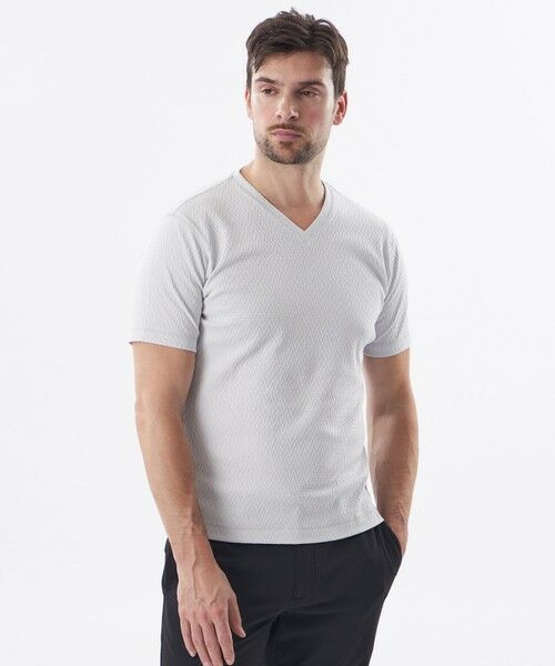 EPOCA UOMO / エポカ　ウォモ その他トップス | リンクスヘリンボーンカットソー（ホワイト系その他）