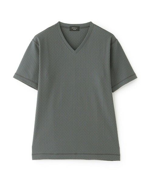 EPOCA UOMO / エポカ　ウォモ その他トップス | リンクスヘリンボーンカットソー（グレー系2）