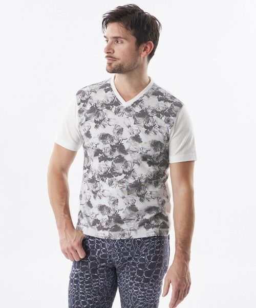 EPOCA UOMO / エポカ　ウォモ その他トップス | 【PRIMA COLLECTION】十字ドット発砲プリントカットソー（ホワイト）