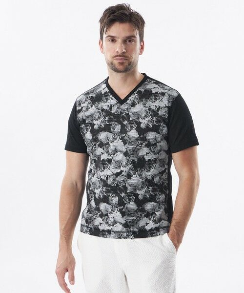 EPOCA UOMO / エポカ　ウォモ その他トップス | 【PRIMA COLLECTION】十字ドット発砲プリントカットソー（ブラック）