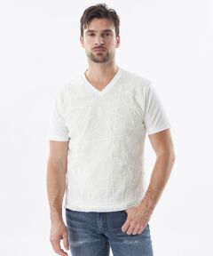 EPOCA UOMO / エポカ　ウォモ その他トップス | 【PRIMA COLLECTION】メッシュ別珍ジャージーカットソー