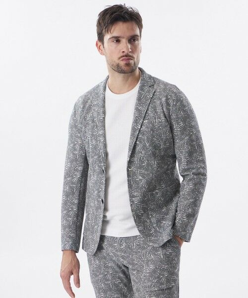 EPOCA UOMO / エポカ　ウォモ その他トップス | 【PRIMA COLLECTION】リーフにじみプリントジャケット（グレー）