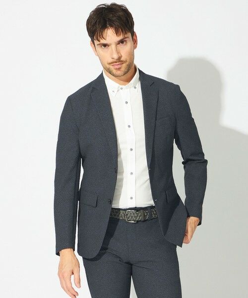 EPOCA UOMO / エポカ　ウォモ その他アウター | 【セットアップ対応】サッカープリントジャケット（ダークネイビー）