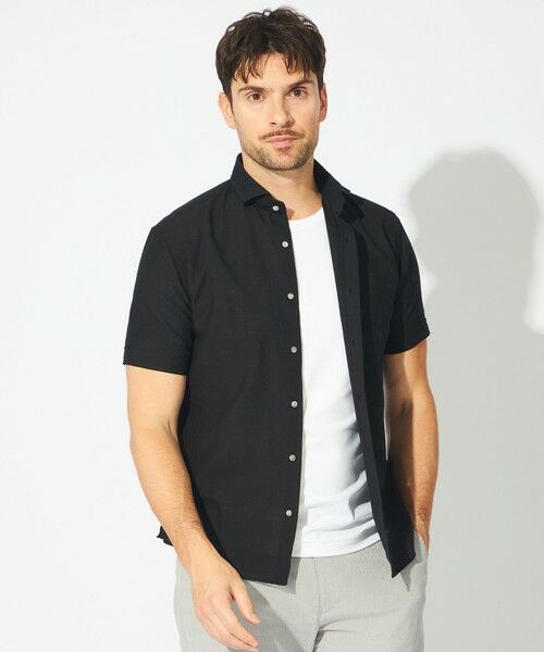 EPOCA UOMO / エポカ　ウォモ シャツ・ブラウス | フローラジャカードシャツ（ブラック）