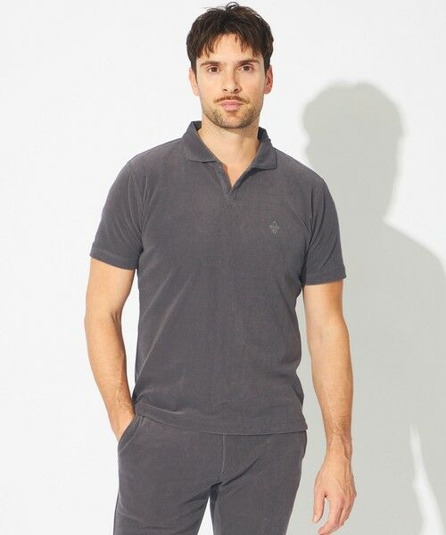 EPOCA UOMO / エポカ　ウォモ その他トップス | 【Safari Lounge別注】ハイゲージパイルスキッパーポロシャツ（グレー系2）