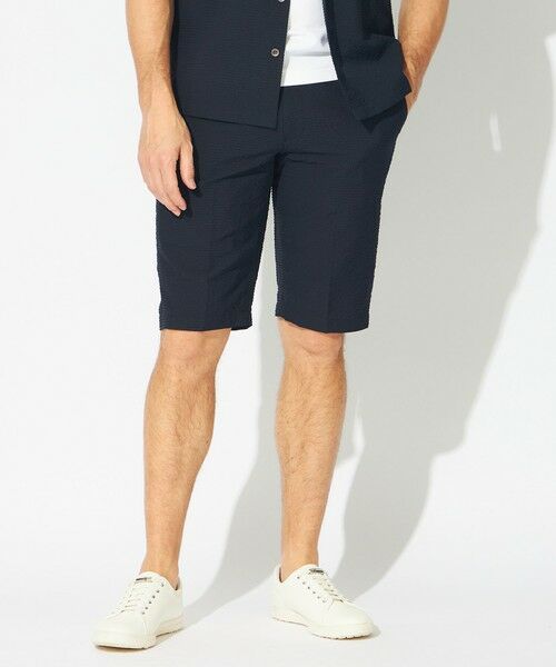 EPOCA UOMO / エポカ　ウォモ その他パンツ | シアサッカーショートパンツ（ダークネイビー）