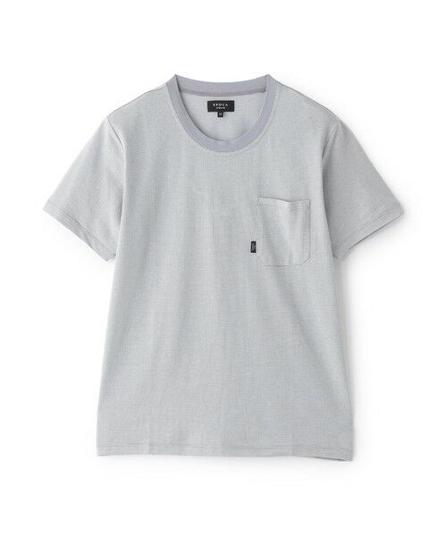 EPOCA UOMO / エポカ　ウォモ その他小物 | 凹凸ジャカードクルーネックTシャツ（ライトグレー）
