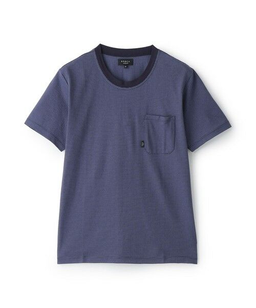 EPOCA UOMO / エポカ　ウォモ その他小物 | 凹凸ジャカードクルーネックTシャツ（ネイビー）