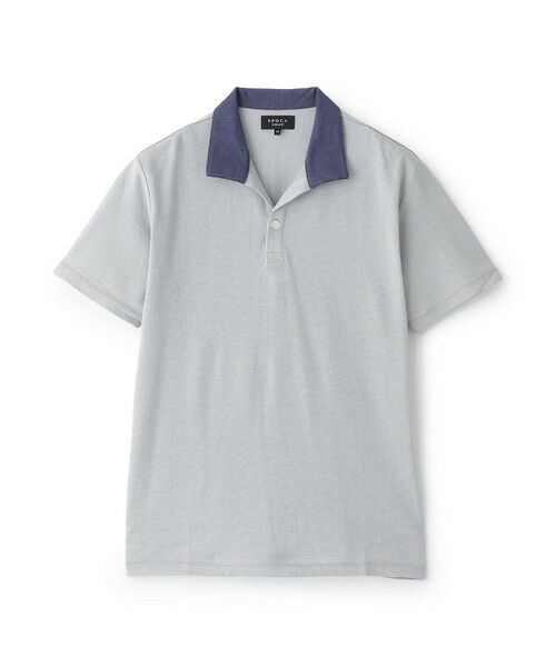 EPOCA UOMO / エポカ　ウォモ その他小物 | 凹凸ジャカードポロシャツ（ライトグレー）