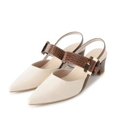 ESPERANZA / エスペランサ サンダル | 【残りわずか】べっ甲バックルベルトコンビパンプス