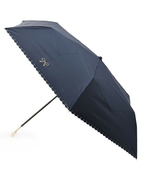 ESPERANZA / エスペランサ 傘 | 【晴雨兼用】PUヒートカットリボンプリント折り畳み傘 | 詳細1