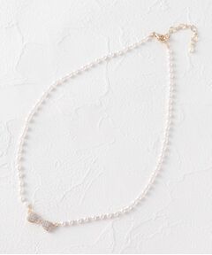 ESPERANZA / エスペランサ ネックレス・ペンダント・チョーカー | リボン×フェイクパールネックレス