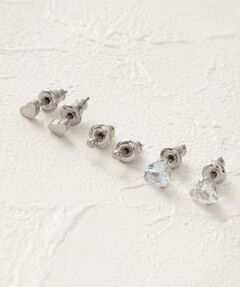 ESPERANZA / エスペランサ ピアス・イヤリング | ピアス ハート キュービックジルコニア ボール ステンレス 6個 セットピアス