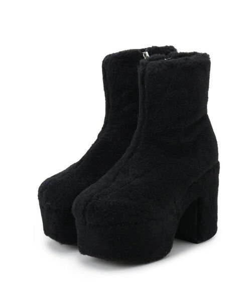 ESPERANZA / エスペランサ ブーツ（ショート丈） | スクウェアヒールストレッチブーツ（ブラック(419)）